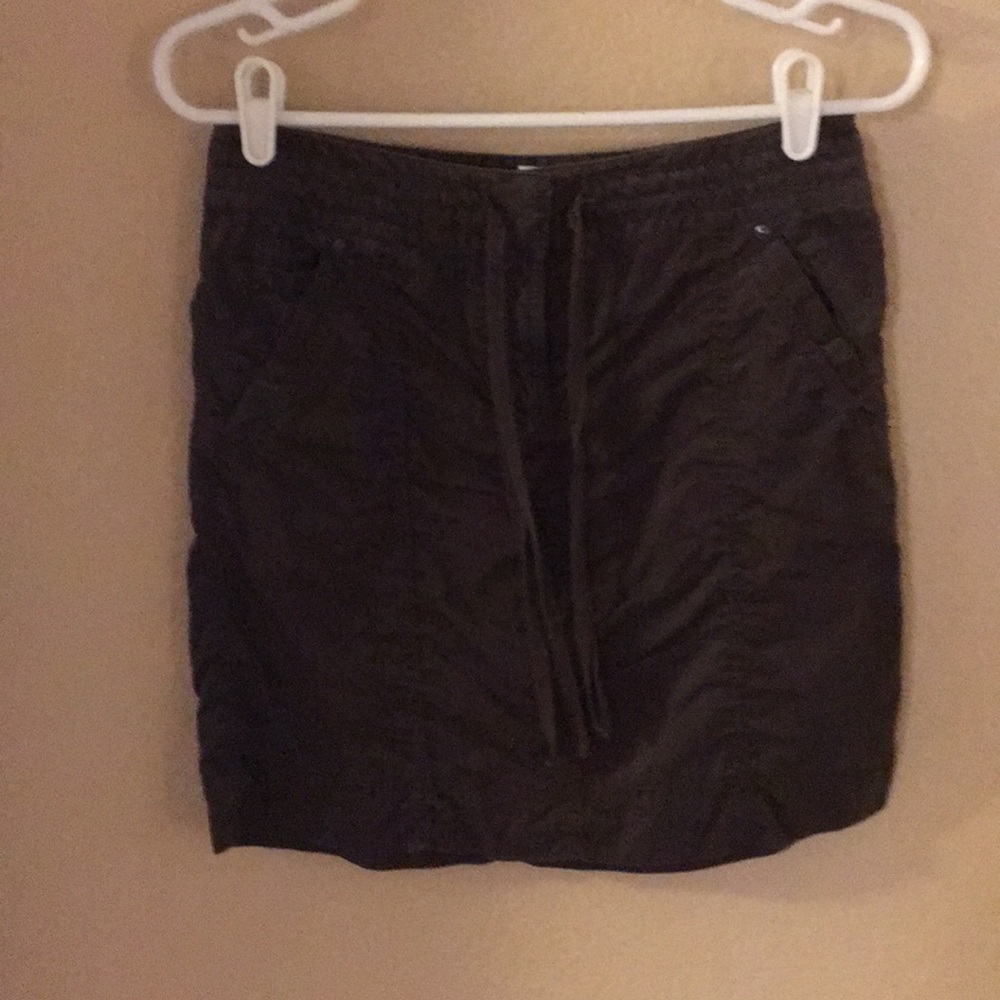 Loft - Tie front brown skirt